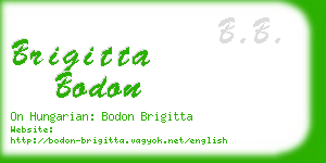 brigitta bodon business card